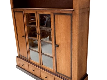 Art Deco Modernist Four-Door Bookcase, 1920s